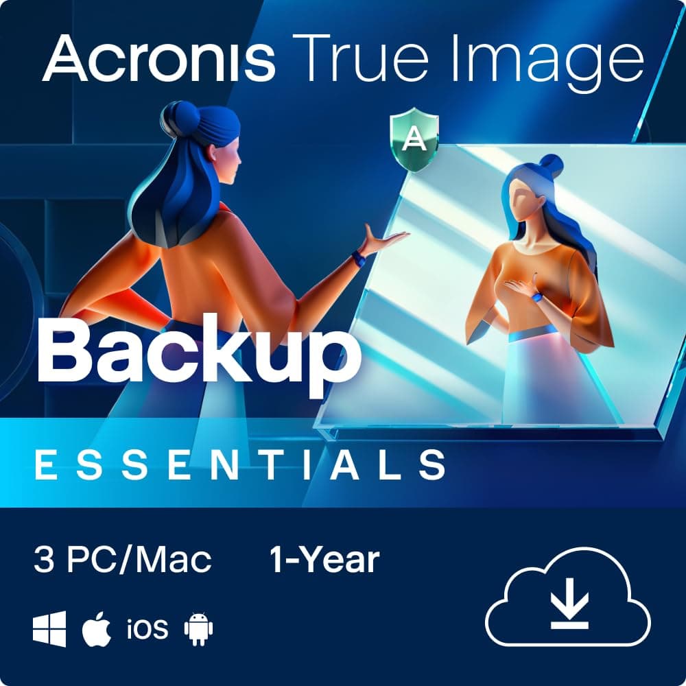 Acronis Cyber Protect Home Office 2023 | Essentials | 3 PC/Mac | 1 Year | Windows/Mac/Android/iOS | pure Backup | Activation Code by email