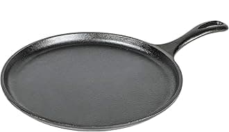 Lodge L9Og3 Griddle Pre-Seasoned Round Pan Perfect For Pancakes, Pizzas, And Quesadillas, Black, W 27.0 X H 3.8 X L 40.3 cm, Cast Iron, 10.5 Inch (Pack Of 1)