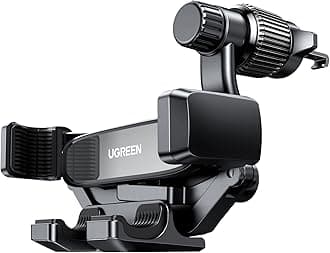 UGREEN Car Mount Phone Holder Air Vent Non-Blocking Gravity-Style Holder Freely Adjustable Arm Mobile Phone Holder Car 4.7 to 7.2 inches Compatible with iPhone 17 16 15 14 Xperia AQUOS and More