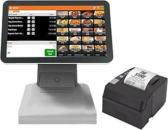 SHREYANS Touch POS Machine with 80mm Thermal Printer & Free Billing Software | Please Contact Our Customer Care for Virutal Demo Before Placing The Order (for Restaurant + Free 80mm Printer)