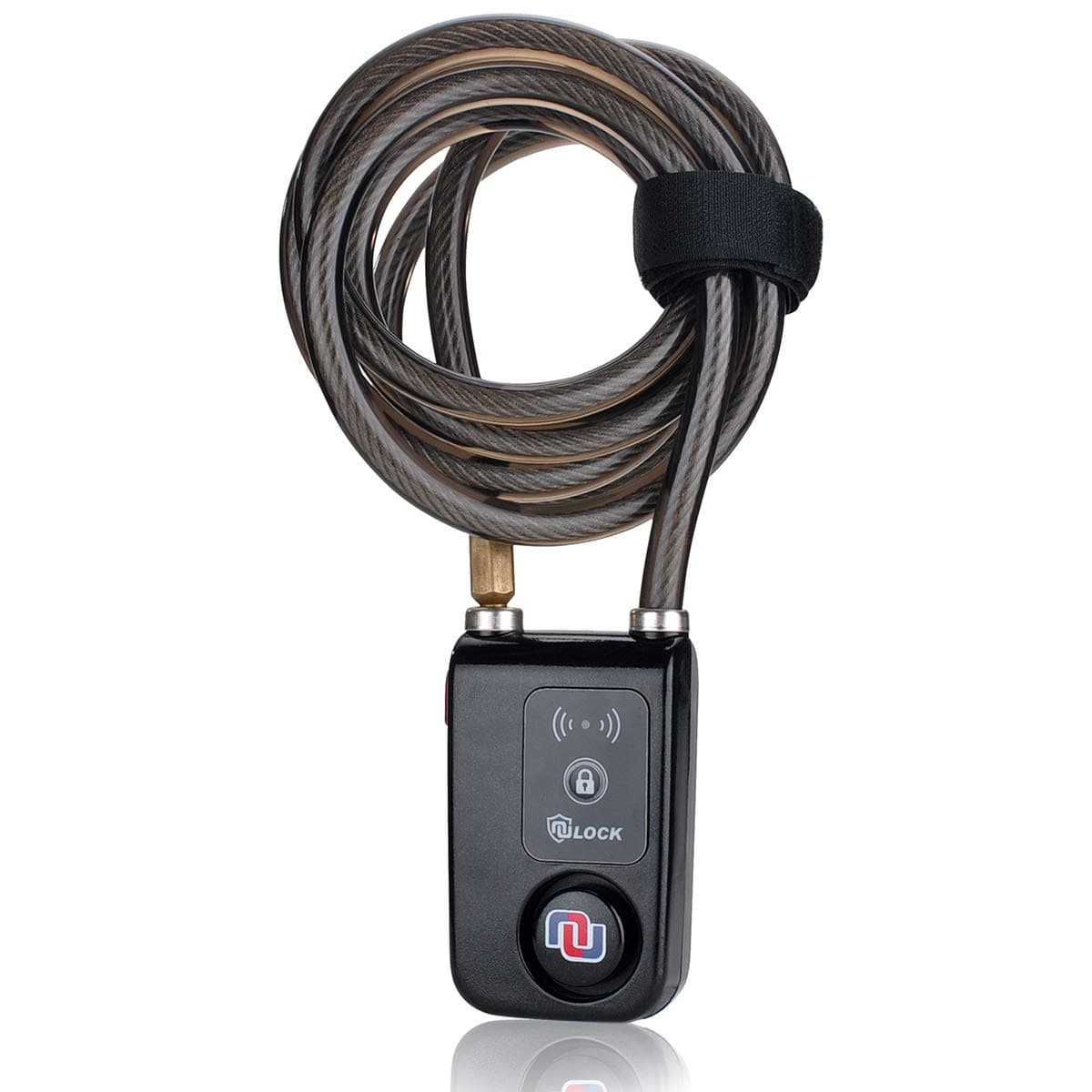 NUNET Smart Bike Cable Lock/Bicycle Lock Bluetooth APP Controlled Nulock,Bike Alarm Lock 110db,71 inch Long Braided Steel Cable Lock Anti Theft,Waterproof Bike Alarmed Lock for Scooter/Motorcycle/Gate