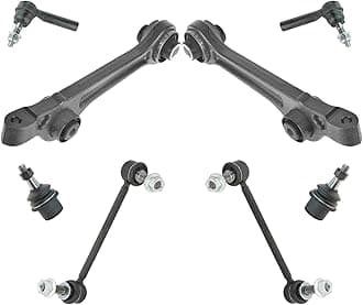 TRQ 8 Piece Steering Suspension Kit Control Arms Ball Joints Tie Rods End Link
