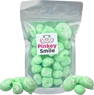 PinkeySmile Key Lime Flavored Freeze-Dried Taffy 2 oz – Crunchy & Airy Snack – Bite-Size Pieces – Ships in Box – Bold Taste & Light Texture