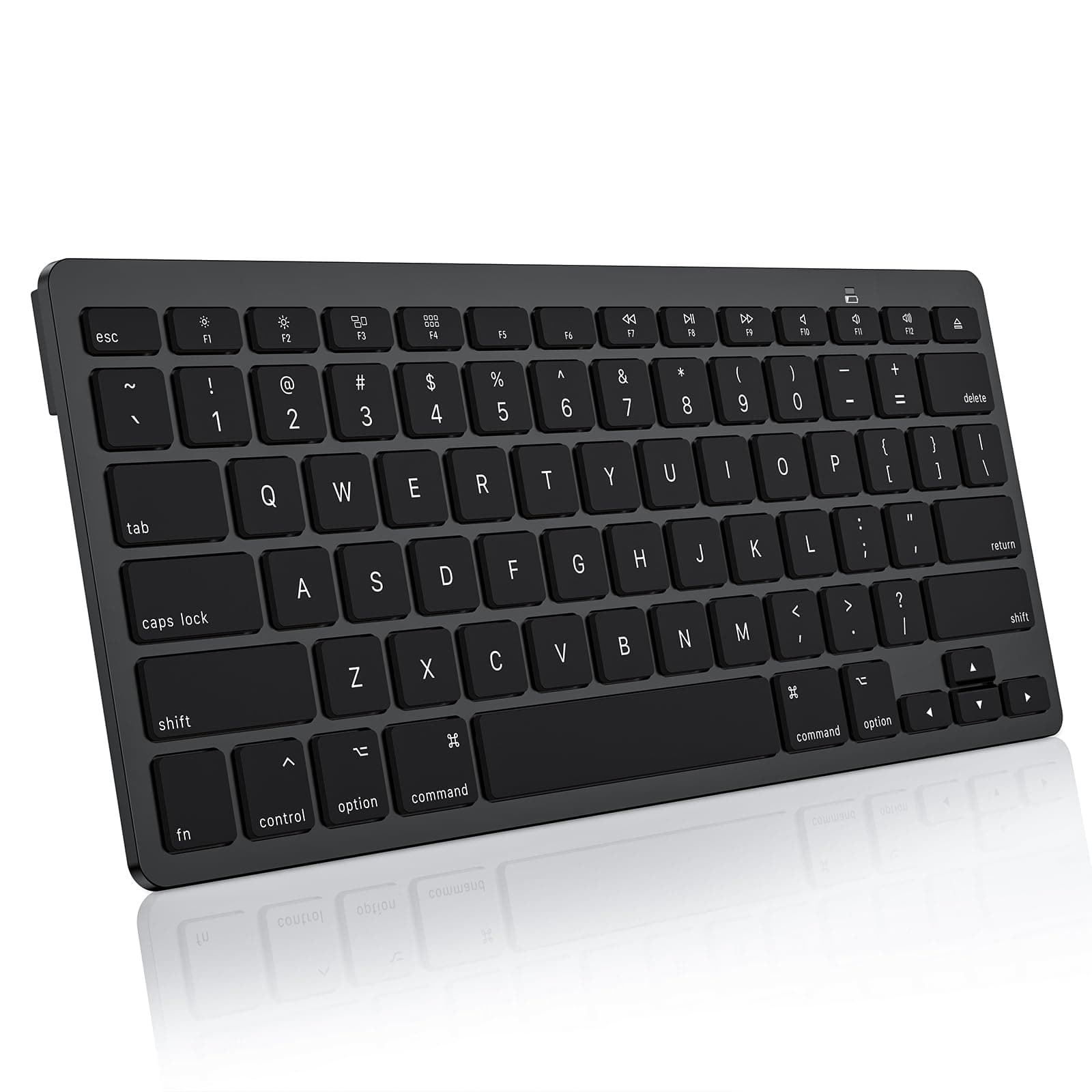 OMOTON Bluetooth Keyboard Compatible with Mac, Compact Wireless Keyboard Compatible with MacBook Pro/Air, iMac, Mac mini/Pro Laptop and PC, Dark Black