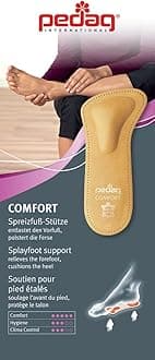 Pedag Comfort 3/4 Length Splay Foot Insole with Heel Pad, Size UK 7