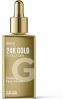 24K Gold & Collagen Serum - Anti-Aging, Skin Firming, Deep Moisturizing, Radiant Skin - Dermatologist Tested, Clean Beauty, Cruelty-Free Korean Skin Care for All Skin Types - 2 fl. oz
