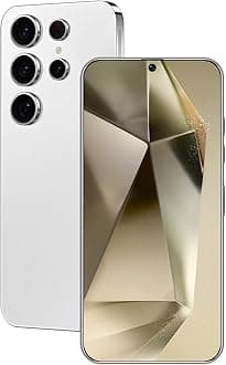 U24 Ultra Unlocked Phone 8GB+256GB Android Cell Phone 7 inch HD Screen Mobile Phone 50MP+24MP Camera 6800 mAh Extra Large Battery 5G Dual SIM (Titanium White)