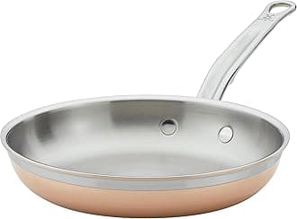 CopperBond Collection - 100% Pure Copper Frying Pan, Induction Cooktop Compatible, 8.5-Inch