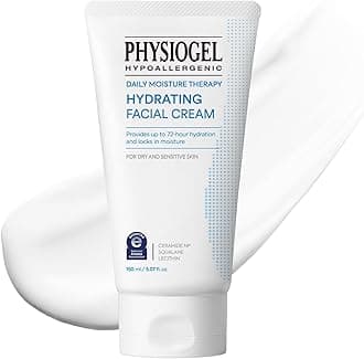 Physiogel Daily Moisture Therapy Facial Cream, 72-hr hydration, Normal to dry sensitive skin, Strengthen skin barrier, Hypoallergenic, Clinically tested, Free from fragrance (Packaging may vary)