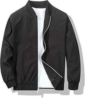 Men’s Bomber Jacket, Stylish, Casual, Lightweight Windbreaker for Spring and Fall
