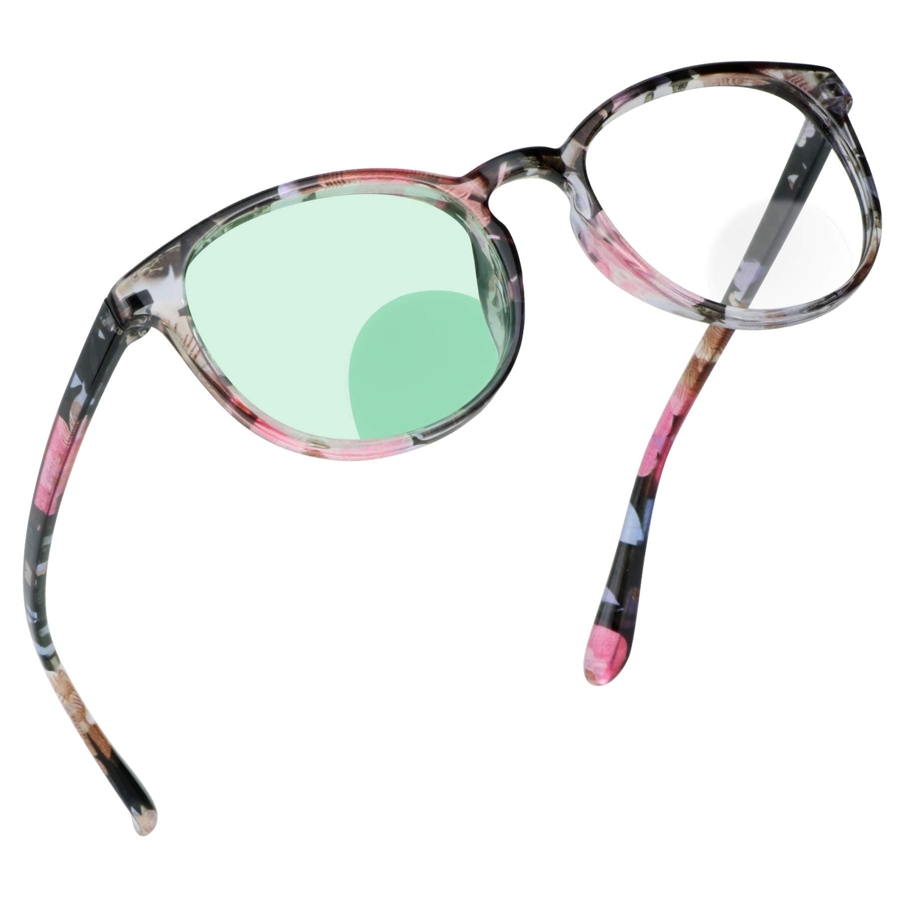 YEINBifocal Reading Glasses with Blue Light Blocking Lenses, Bifocal Reader for Women, Oval frame with Spring Hinge (+0.50/+2.50 magnification)