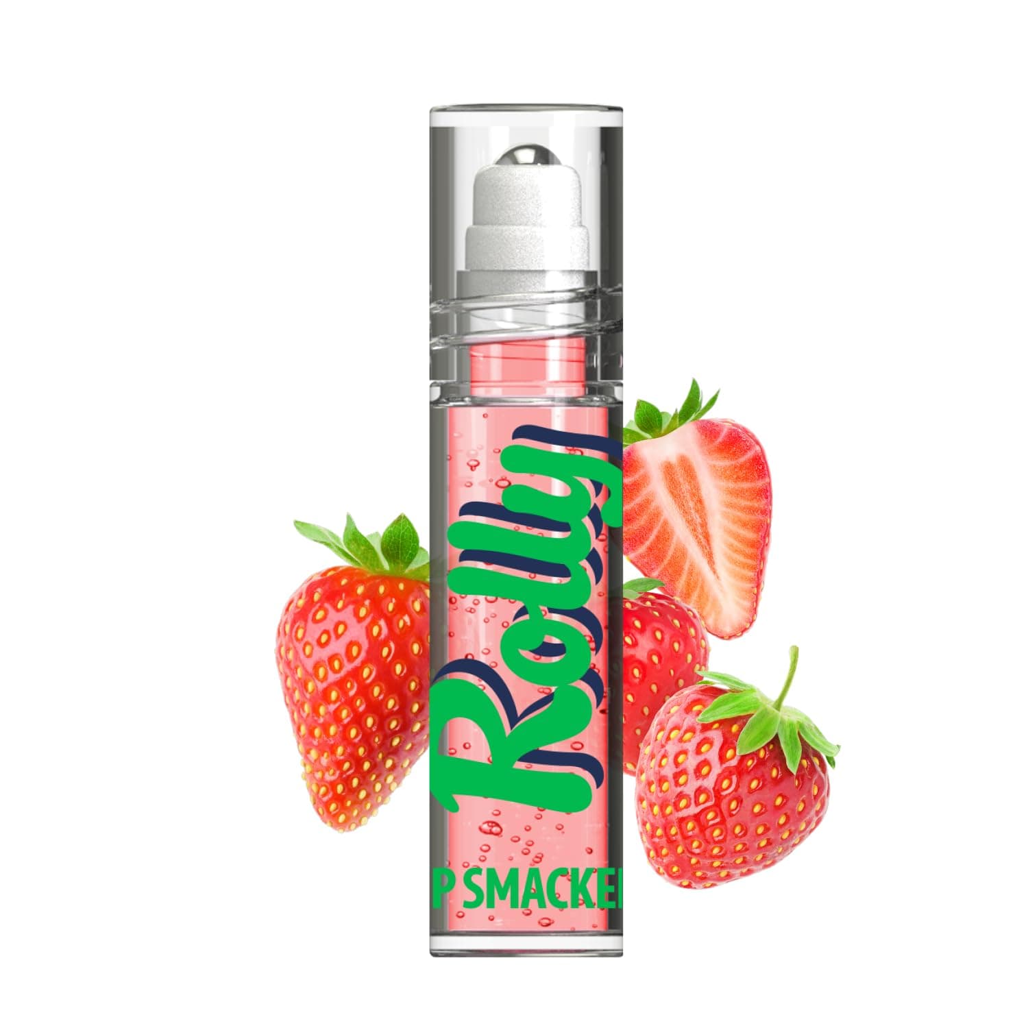 Rolly Lip Gloss, Classic Roller-Ball Design for a Cooling Sensation, Hydrating & Moisturizing Shine - Strawberry
