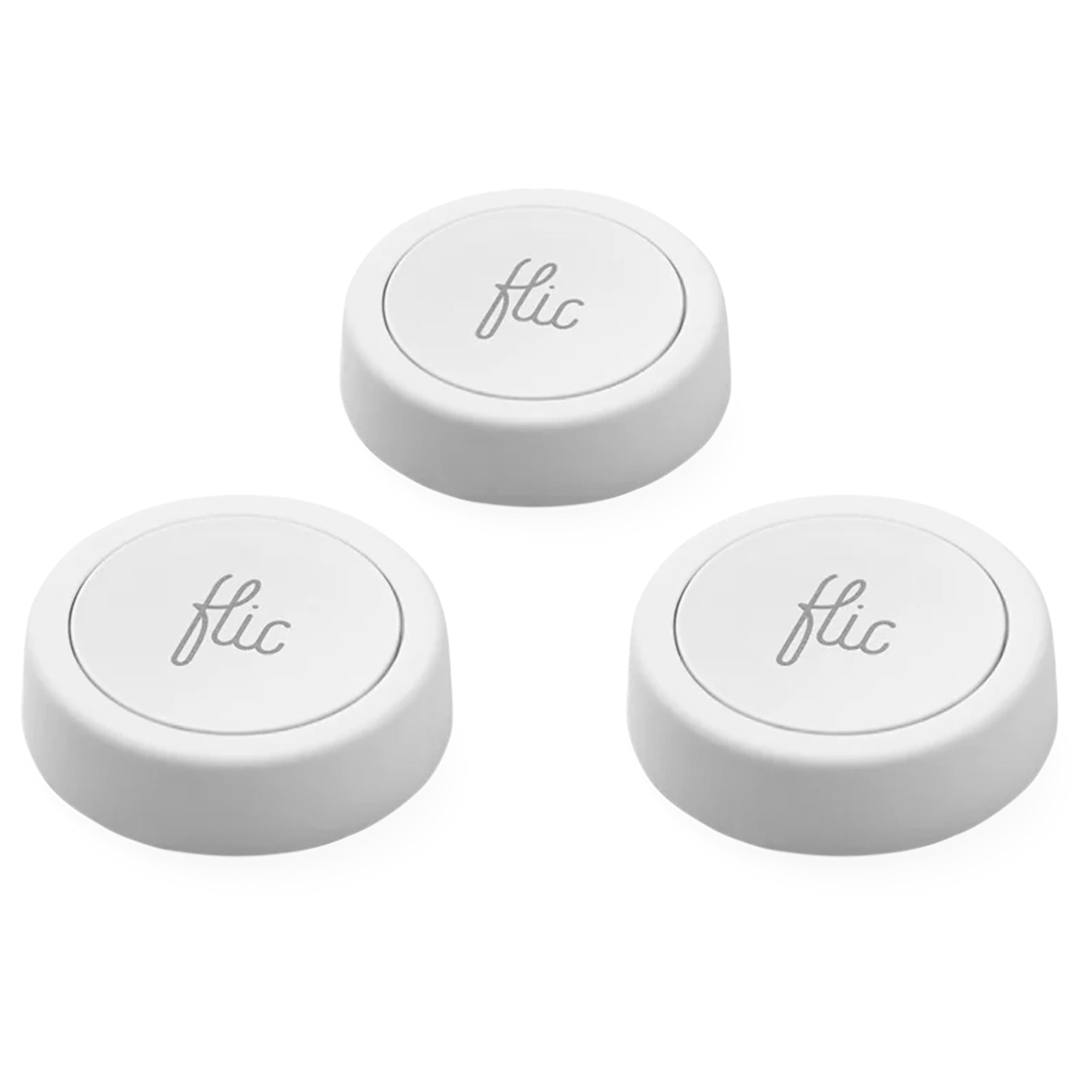 Smart Button 3-Pack | Light Switch, Music Controller, Routine Trigger That Works with Alexa, Matter, Homekit, SmartThings | Easy Guided Install | Customizable | Wireless | UL Certified – White