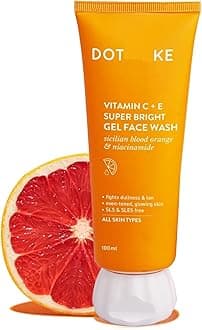 Dot. - Key.- Vitamin C + E Gel Super Face Wash For All Skin | With Triple Vitamin C And E | Face Wash For Women & Men |100 Ml