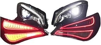Car taillights For Mercedes for Benz W117 CLA180 CLA200 CLA260 14-18 LED Headlight Tail Light Angel eyes Hi-Lo Beam Daytime Running Turn for signal(Headlight)