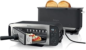 Ninja Foodi 3-in-1 Toaster, Grill & Panini Press with Flip Design, 7 Cooking Functions, 7 Toast Shades, Includes Panini Press, Bake Tray and Crumb Tray, Black ST200UK