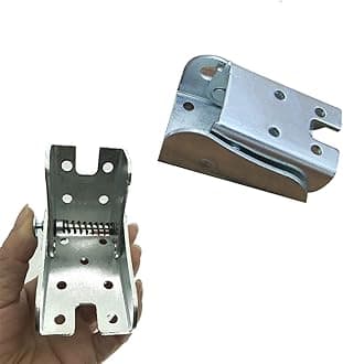 Self Locking Hinges,90 Degree Folding Leg Support Bracket,Folding Hinges for Table, Folding workbenches and Kitchen Folding Tables (2 Silver)