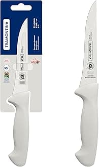 Premium 5 Inches Boning Knife with Stainless Steel Blade and White Polypropylene Handle