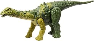 Jurassic World Wild Roar Dinosaur Toy with Sound & Attack Move, Nigersaurus Movable Action Figure Including Digital Game, 11 Inch Long