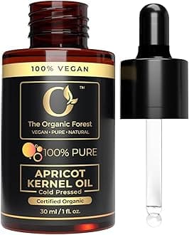 USDA Organic Apricot Kernel Oil - Cold-Pressed, Natural for Skin & Hair - Ideal Massage & Scalp Moisturizer - Pure Apricot Seed Oil, 1 fl. Oz