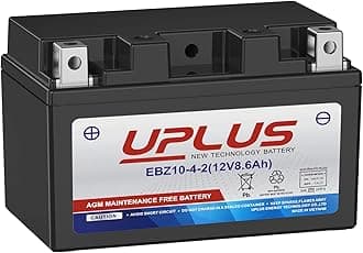 ATV Battery YTZ10S-BS, UPLUS EBZ10-4-2 Scooter Snowmobile UTV Motorcycle Battery Maintenance Free - Sealed AGM Powersports Batteries Compatible with Honda Suzuki Kawasaki Yamaha