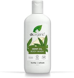 Dr Organic Hemp Oil Body Wash, Shower Gel, Mens, Womens, Natural, Vegan, Cruelty-Free, Paraben & SLS-Free, Certified Organic, 250ml, Packaging may vary