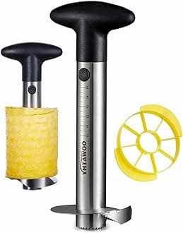Pineapple Corer and Slicer [Reinforced sharp blades & Heavy duty & Durable], Pineapple Cutter Corer Peeler, Stainless Steel Decorer Fruit Knife,Easy Core Remover