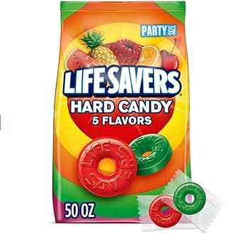 LIFE SAVERS Hard Candy Bag 5 Flavors, Hard Candy Individually Wrapped for Goodie Bags, Road Trips, Treats, Offices, Celebrations, 3.125 LB Party Size