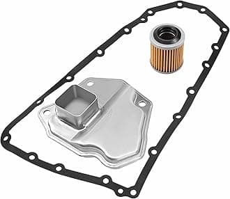 JF011E RE0F10A CVT Transmission Filter Kit with Oil Cooler Filter & Pan Gasket for Nissan Altima Rogue Sentra, Mitsubishi Lancer Outlander, Jeep Compass Patriot, Dodge Caliber, Replaces 31728-1XF03