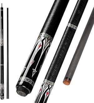 KONLLEN AS Series Carbon Fiber Pool Cue – Low Deflection Performance Billiard Cue with Handcrafted Abalone Inlay
