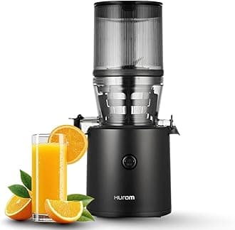 Hurom H320 Cold Press Juicer Machine, Easy to Clean Masticating Slow Juicer, Coarse Strainers, Self-Feeding, Hands Free, Family Size, Quiet Motor, Easy Assembly (Black)