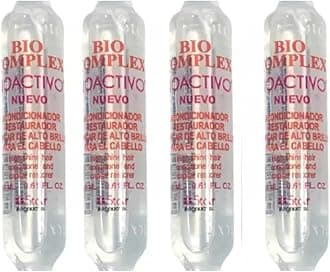 Multi Pack Bio Complex Bio Activo Dominican Natural Hair Treatment High Shine Conditioner Leave In Hydrating Conditioning Hair Repairing Thickening Hair Growth (4 Ampoulles)