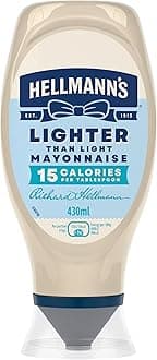 Hellmann's Lighter than Light Mayonnaise made with free-range eggs light mayo for sandwiches, wraps, and salads 430 ml