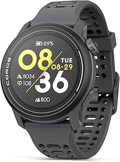 COROS PACE 3 GPS Sport Watch - Lightweight, Comfortable Running Watch, 17-Day Battery Life, Accurate GPS, Heart Rate Monitor, Navigation, Sleep Tracking - Black Silicone