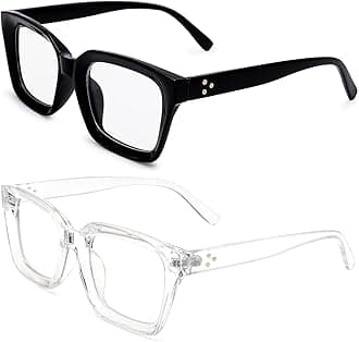 Classic Non-prescription Clear Lens Eyeglasses for Women Thick Square Frame Eyewear
