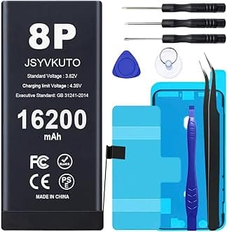 16200mAh Battery for iPhone 8 Plus, Upgraded Higher Capacity New 0 Cycle Replacement Battery for iPhone 8 Plus with Full Set Repair Tool Kit, Model A1864, A1898, A1898