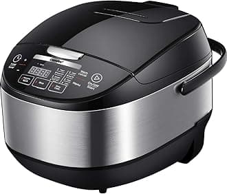 Rice Cooker, Japanese Large Rice Cooker with Fuzzy Logic Technology, 11 Presets, 10 Cup Uncooked/20 Cup Cooked, Auto Keep Warm, 24-Hr Delay Timer