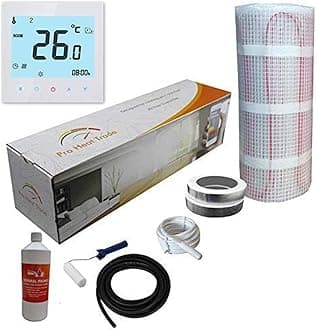 Electric Underfloor Yellow Box Heating kit 150w - 7.0m2 - White WiFi Thermostat