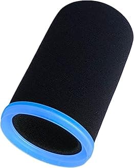 SM7b Foam Cover for Shuer SM7B, MV7 POP Filter RK345 Replacement, Windscreen with Colored Retaining O-Ring Identified Seat (Blue)
