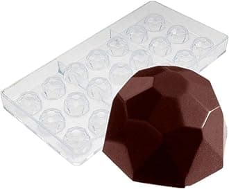 21 Holes Diamond Shaped Polycarbonate Chocolate Mold Clear Mould DIY Handmade Maker Ice Mold Cake Mould Tools Kitchen Supplies - 27 x13.5 x 2.4cm