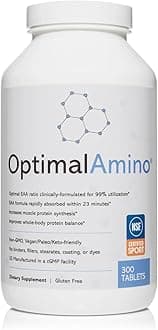 Tablets (300 Count) | 99% Utilized Essential Amino Acids (EAA) Supplement, Increase Muscle Recovery, BCAA Protein Pre/Post Workout | NSF Certified for Sport® Certified