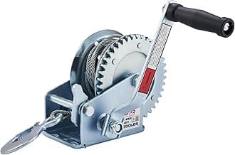 OPENROAD 1600lbs Hand Winch Boat Winch, Hand Crank Winch with 10m (32ft) Cable Manual Winches, Two-Way Adjustable Boat Trailer Winch, Corrosion Resistant Towing Winches (1600lbs)…