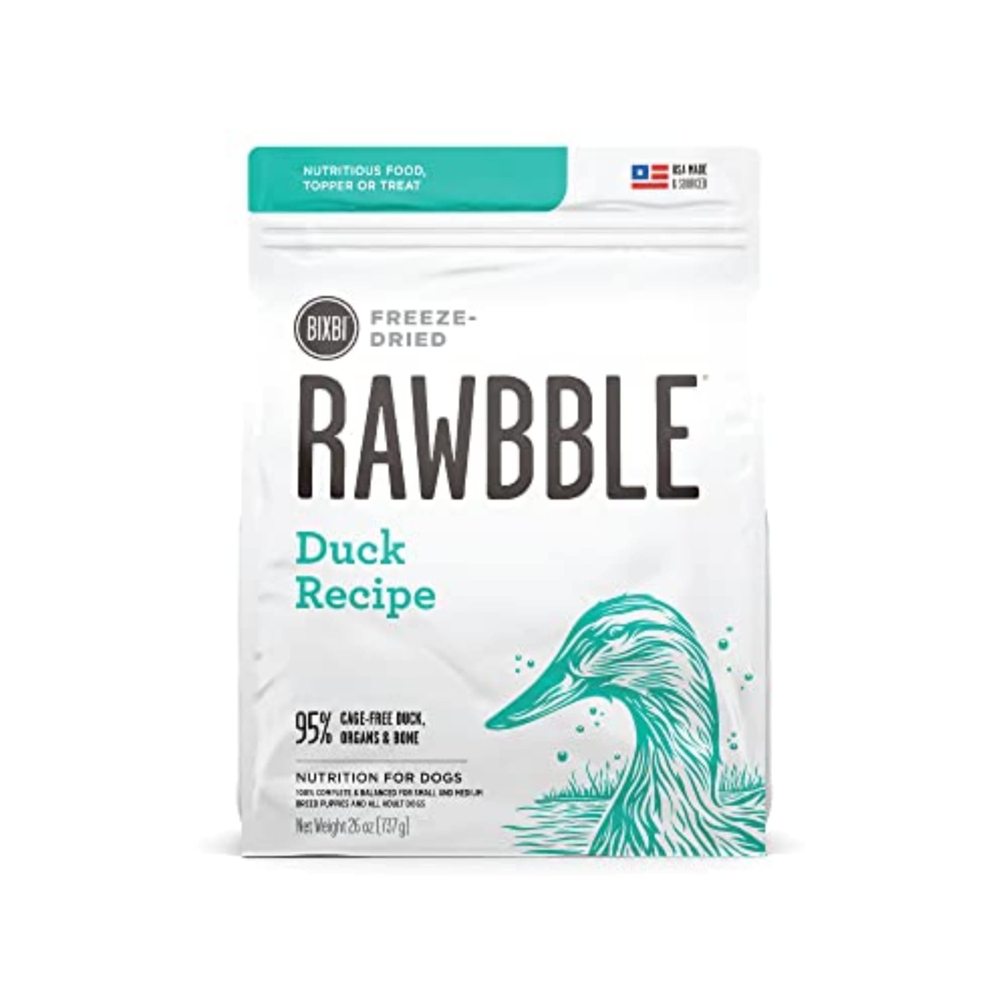 BIXBI Rawbble Duck, 26-Ounce