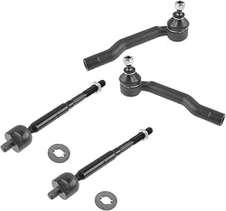 TRQ Front Inner and Outer Tie Rod Set 4 Piece Compatible with 1999-2004 Chevrolet Tracker