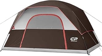 CAMPROS CPTent 3/4/6/8 Person Camping Tents, Waterproof Windproof Family Dome Tent with Rainfly, Large Mesh Windows, Wider Door, Easy Setup, Portable with Carry Bag