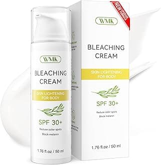 WMKSkin Lightening Cream - 2 in 1 Mineral Sunscreen SPF 30+ for Intimate Areas, Underarms, Knees, Elbows, Back, All Body- 1.76 FL.OZ