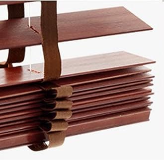 Blackout Venetian Blinds, Real Wood Blinds for Windows, Indoor and Outdoor Horizontal Blinds, 60/70/80/90/100/110cm Wood Venetian Shades,WxH-140x240cm/55 * 94in