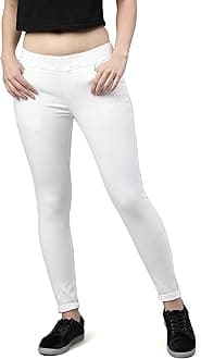 ADBUCKS Women's Slim Fit Mid Rise Jeggings -, Skinny, Wide Leg Jean, Elasticated