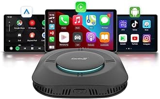 CarlinKit 3-in-1 CarPlay AI Box 2026 Wireless CarPlay Android 13.0 AI Box Video Adapter,Support NetfIix/YouTube TikTok, 8-Core SM6115/4G/GPS+Glonass/4+64G