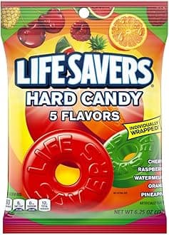 5 Flavors Hard Candy Bag, 6.25 Ounce (Pack of 12)